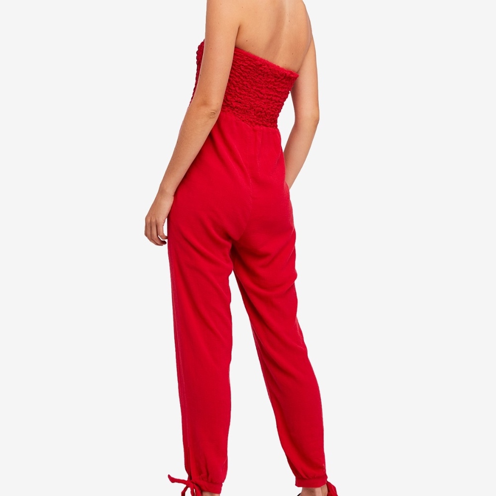 NWT Free People Karan Cotton Strapless Jumpsuit - Picture 3 of 5